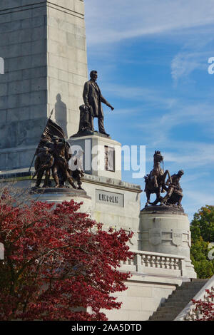 Lincoln's Grab in Oak Ridge Cemetery in Springfield, Illinois Stockfoto