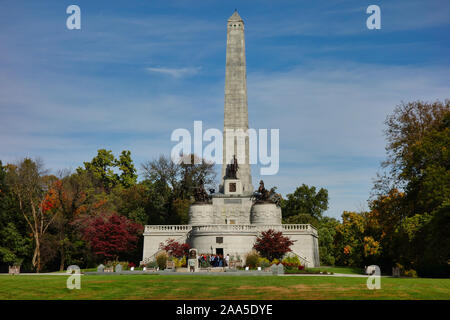 Lincoln's Grab in Oak Ridge Cemetery in Springfield, Illinois Stockfoto