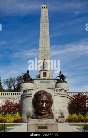 Lincoln's Grab in Oak Ridge Cemetery in Springfield, Illinois Stockfoto