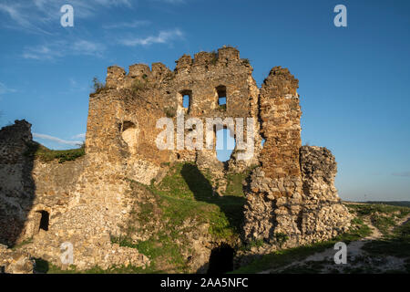 Cicva Burgruine aus dem 13. Jahrhundert. Ost Slowakei, Europa Stockfoto