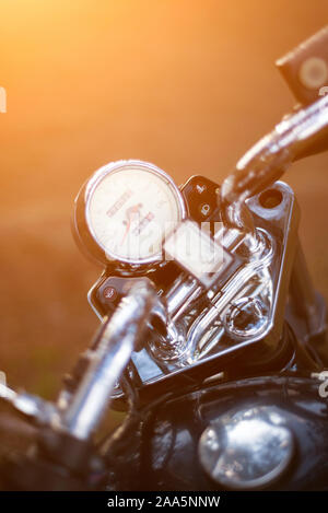 Motorrad speed Lenksäule close-up Stockfoto