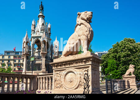 Schweiz, Genf, Quai Du Mont Blanc, Brunswick Denkmal, erbaut 1879 Karl II., Herzog von Braunschweig, 1804-1873 zu gedenken. Stockfoto