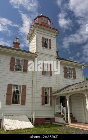 Oder: Lincoln County, Pazifikküste, Newport, Yaquina Bay Lighthouse. Blick auf Leuchtturm [Bitte für #278.092.] Stockfoto