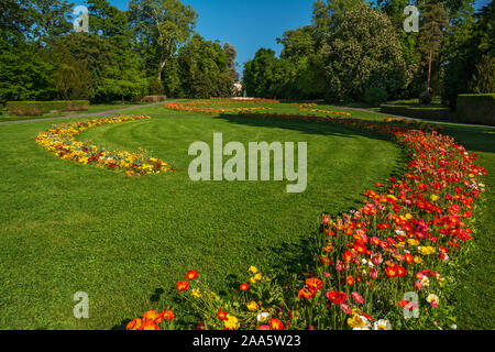 Schweiz, Genf, Parc de La Perle du Lac, flower garden Stockfoto