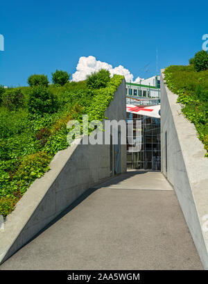 Schweiz, Genf, Internationale Rotkreuz- und Rothalbmondmuseum, Eingang Stockfoto