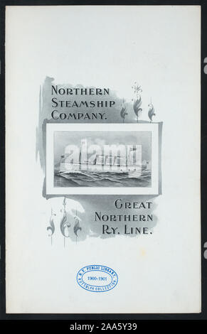 ILLUS, Zeichnung von DAMPFGARER STELLEN INNERHALB DES RAHMENS;;;;;;;; Frühstück [von] nördlichen Steamship Company/GREAT NORTHERN RY LINE statt. [At] an Bord der SS NORTH WEST (SS ;) Stockfoto