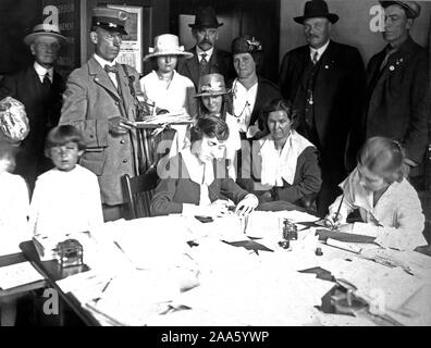 Essen Verwaltung - Anti-Waste Kampagne - Krieg in Duluth, Minnesota. Registrierung für Zucker kann. 1915-1919 Stockfoto