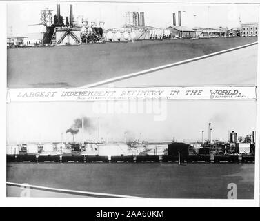 Branchen des Krieges - Benzin - ÖL UND BENZIN FELDER, von Oklahoma. Cosden Raffinerie, das größte unabhängige Raffinerie der Welt, West Tulsa Ca. 1915-1919 Stockfoto