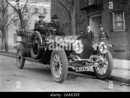 Theodore Roosevelt Reiten in einem Auto ca. 1914-1918 Stockfoto