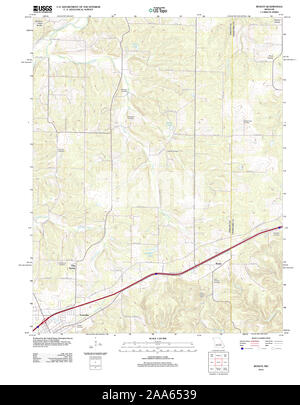 USGS TOPO Karte Missouri MO Rosati 20120117 TM Wiederherstellung Stockfoto
