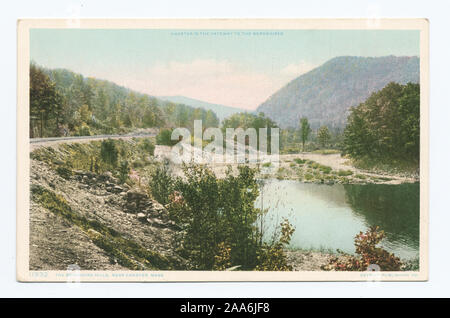 1907-1908. Erste Serie mit geteilten Rücken (für Nachricht und Adresse) ausschließlich.; Berkshire Hills in Chester, Massachusetts Stockfoto