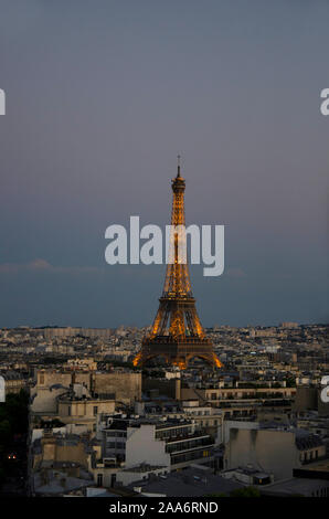 Eiffelturm Arc de Triomphe, Paris, Frankreich, Europa Stockfoto