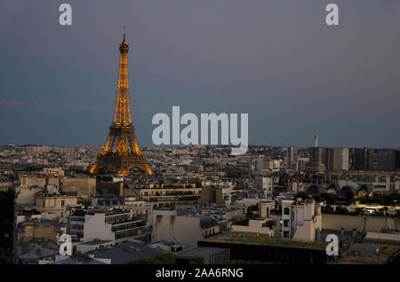 Eiffelturm Arc de Triomphe, Paris, Frankreich, Europa Stockfoto