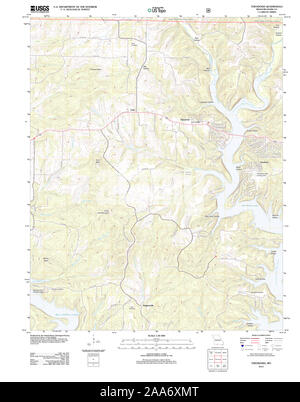 USGS TOPO Karte Missouri MO Gassville 20120127 TM Wiederherstellung Stockfoto
