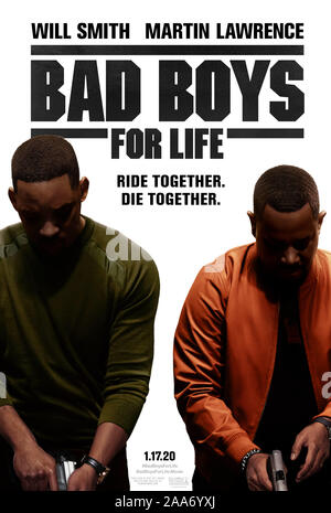 Erscheinungsdatum: Januar 17, 2020 TITEL: Bad Boys For Life Studio: Columbia Pictures DIRECTOR: Adil El Arbi, Bilall Fallah PLOT: Marcus Burnett ist jetzt ein polizeiinspektor und Mike Lowery befindet sich in einer Midlife Crisis. Vereinen Sie sich wieder, wenn ein albanischer Söldner, dessen Bruder sie getötet, sie verspricht ein wichtiger Bonus. STARRING: Will Smith als Detective Mike Lowrey, Martin Lawrence als Detective Marcus Burnett poster art (Credit Bild: © Columbia Pictures/Entertainment Bilder) Stockfoto