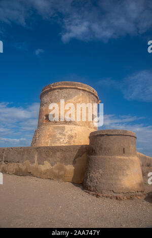 Turm von San Miguel de Cabo de Gata, Almeria Stockfoto