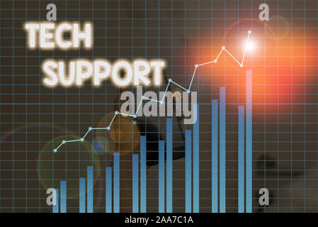 Handschrift text Tech Support. Konzeptionelle Foto Beratung und Fehlerbehebung Service durch eine analysisufacturer Stockfoto