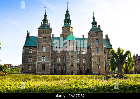 Schloss Rosenborg in Kopenhagen, Dänemark. In der niederländischen Renaissance Stil im Jahre 1606 während der Regierungszeit von Christian IV. errichtet Das Schloss wurde vom Dänischen verwendet Stockfoto