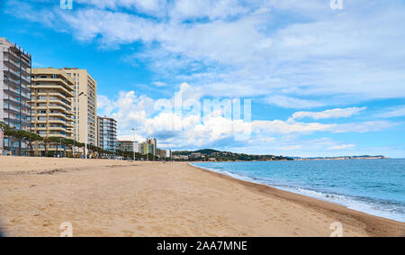 Der Strand von Platja d'Aro, Costa Brava, Spanien Stockfoto