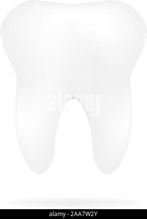 Zahn realistische Symbol. Zahnmedizinische realistische Symbole. Zähne in flachen und lineare Design. Vector Illustration Stock Vektor