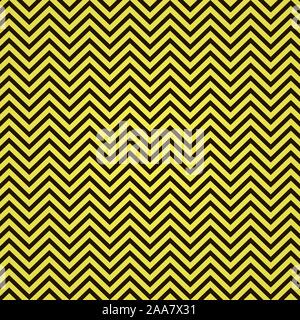 Wave Linienmuster. Zusammenfassung Hintergrund. Schwarze Linien auf gelben Hintergrund. Vector Illustration Stock Vektor