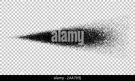 Spritzwasser isoliert. Spray Effekt schwarz gefärbt, auf isolierte Hintergrund. Vector Illustration Stock Vektor