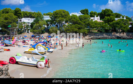 Cala Gran, idyllischen Badestrand in Cala D'Or, Mallorca, Balearen, Spanien Stockfoto