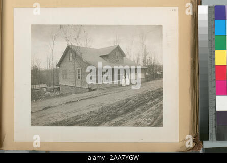 Eine Sammlung von Fotos, die durch eine getippte, klassifiziert Liste der Titel begleitet. Acc. Res. 834; Camps. Ashokan Behälter. ... Vertrag 3. Oktober 30, 1908. Stockfoto