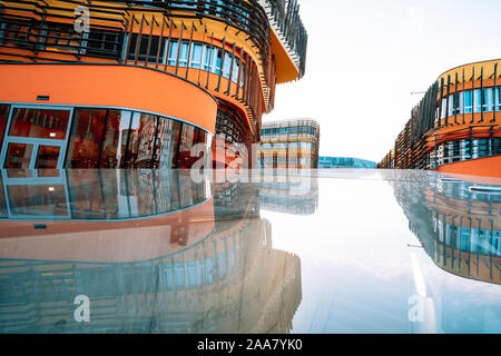 Der Wirtschaftsuniversität Wien und ist die größte Universität in Europa Stockfoto