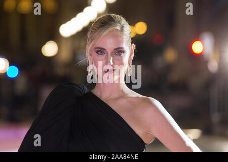 Roma, Italien. Nov, 2019 19. Chiara Ferragni Roter Teppich im Auditorium Conciliazione in Rom der Dokumentarfilm "Chiara Ferragni - UNGEBUCHTE" (Foto von Matteo Nardone/Pacific Press) Quelle: Pacific Press Agency/Alamy leben Nachrichten Stockfoto