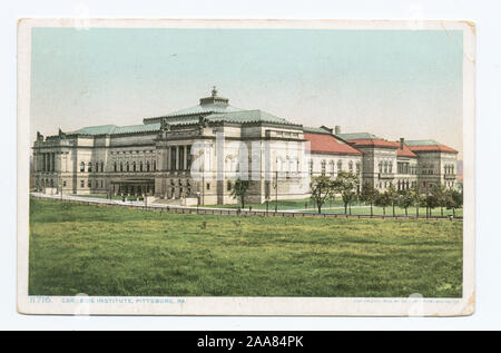 1907-1908. Erste Serie mit geteilten Rücken (für Nachricht und Adresse) ausschließlich.; Carnegie Institute, Pittsburgh, Pa. Stockfoto