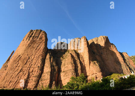 Los Mallos de Riglos, Provinz Huesca, Spanien Stockfoto