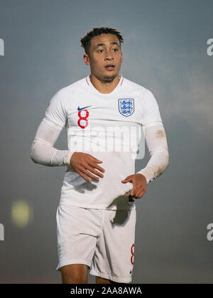 High Wycombe, UK. Nov, 2019 19. Marcus Tavernier (Middlesbrough) von England U20 während der internationalen Match zwischen England U20 und U21 im Adams Island Park, High Wycombe, England am 19. November 2019. Foto von Andy Rowland. Credit: PRiME Media Images/Alamy leben Nachrichten Stockfoto