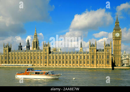 Häuser von Parlament, Westminster, London, England Stockfoto