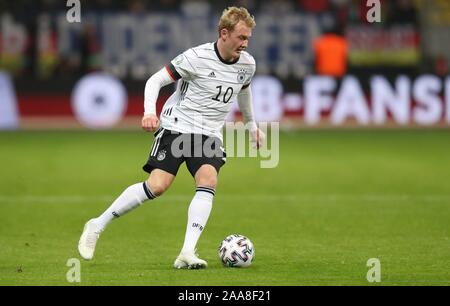 Frankfurt, Deutschland. 20 Nov, 2019. firo: 19.11.2019 Fußball Europameisterschaft Euro Qualifikation: EM-Qualifikation Nationalmannschaft Deutschland - Nordirland 6:1 Julian Brandt, Single Action. | Verwendung der weltweiten Kredit: dpa/Alamy leben Nachrichten Stockfoto