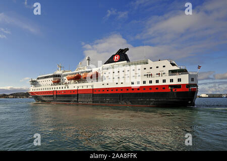 Faehrschiff Kong Harald in Norwegen, Skandinavien Stockfoto