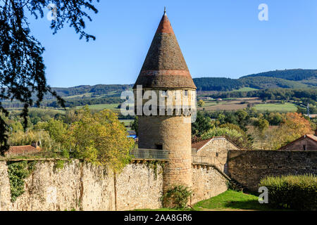 Frankreich, Saone-et-Loire, Maconnais, Cluny, // Frankreich, Saône-et-Loire (71), Mâconnais, Cluny, enceinte médiévale de Cluny, tour Fabry Stockfoto