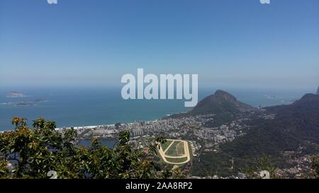 Luftaufnahme von Rio de Janeiro von Corcovado Hügel Stockfoto