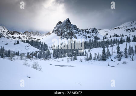 Sonnenuhr Peak und See Blanche in der Wasatch Berge, Utah, USA Stockfoto