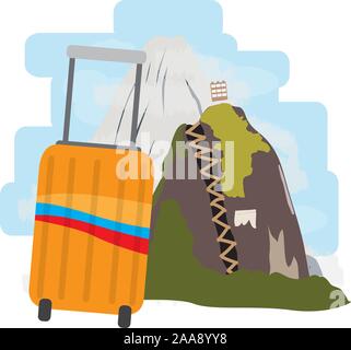 Reisen nach Kolumbien, berühmten Berg Orte - Vector Illustration Stock Vektor