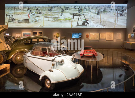 Messerschmitt KR 200 Bubble Auto an der V&A ausstellung "Autos die Beschleunigung der modernen Welt. Stockfoto