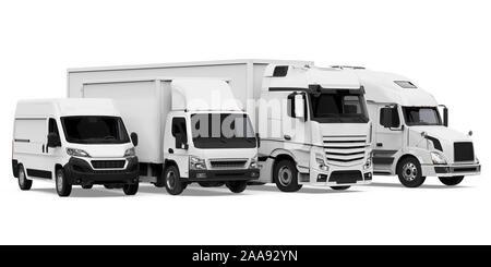 Flotte von Güterverkehr isoliert Stockfoto