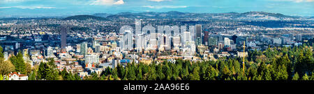 Panorama der Innenstadt von Portland in Oregon Stockfoto