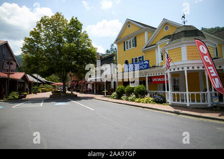 Geschäfte und Läden an saunooke Cherokee reservation North Carolina usa Stockfoto