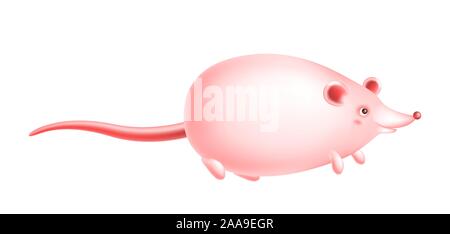Cute glücklich cartoon Ratte Charakter. Stock Vektor