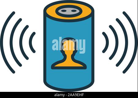 Digital Assistant Symbol. Einfaches Element von Smart Home icons Collection. Creative Digital Assistant Symbol ui, ux, Anwendungen, Software und Infografiken Stock Vektor