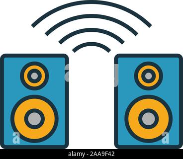 Smart Lautsprechersymbol. Einfaches Element von intelligenten Geräten icons Collection. Creative Smart Lautsprechersymbol ui, ux, Anwendungen, Software und Infografiken Stock Vektor