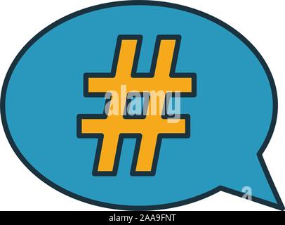 Hashtag Symbol. Einfaches Element von smm icons Collection. Kreative Hashtag Symbol ui, ux, Anwendungen, Software und Infografiken Stock Vektor