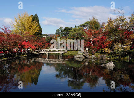 Herbst Laub und Farben in Eikan-do Zenrin-ji Tempel und Garten in Kyoto, Japan. Stockfoto