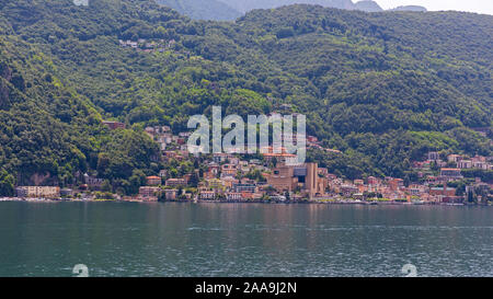 Italienische Gemeinde Campione d'Italia an den Luganer See Stockfoto